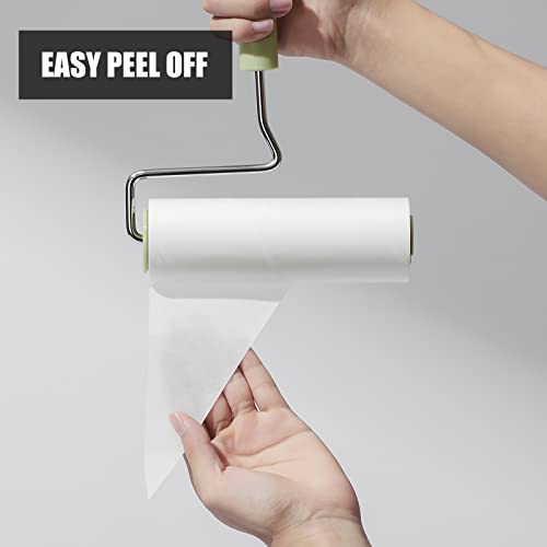 Extra Sticky Large Surface Lint Roller, 6.3'' Giant Lint Roller for Pet Hair, 360 Sheets/ 4 Refills, Long Handle Lint Remover for Clothes, Furniture, Dog & Cat Hair Remover (360 Sheets) - size: 4 Refills / 360 Sheets