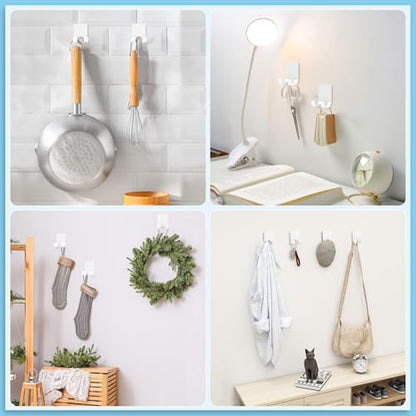 VIS'V Shower Wall Adhesive Razor Holder for His and Hers, White, 2 Pcs | Metal Material, Compact Design, Peel and Stick, Fit for Smooth Flat Surfaces - color: White