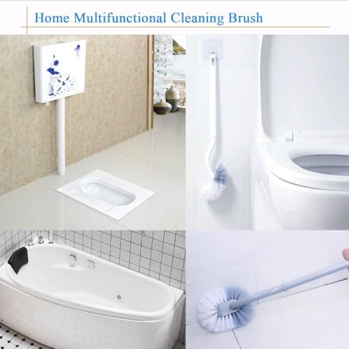 2 Pack Curved Toilet Bowl Brush Without Holder for Bathroom, Compact Toilet Brush Durable Under The Rim Household Deep Cleaning Brushes (Black Toilet Brush Without Holder) - color: Black Toilet Brush Without Holder
