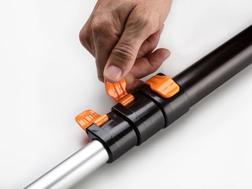 5-24 ft Long Telescoping Extension Pole // Multi-Purpose Extendable Pole with Universal Twist-on Metal Tip // Lightweight and Sturdy // Best Telescopic Pole for Painting, Dusting and Window Cleaning - size: 24 feet