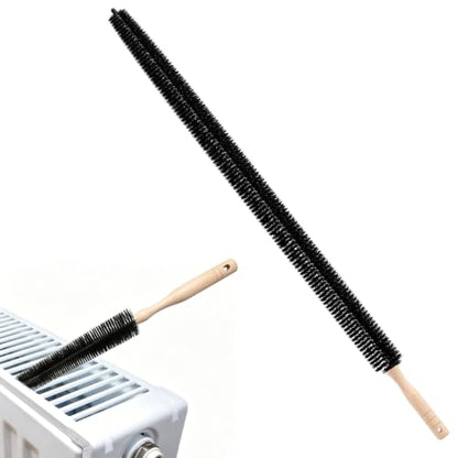 Dryer Vent Cleaner Brush, Flexible Vacuum Dryer Lint Refrigerator Coil Cleaning Brush Lint Trap Cleaning Removal Tool for Trap and Duct, Wood Handle