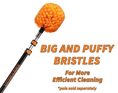 5-13 ft Cobweb Duster with Extension Pole // 20 Foot High Reach Spider Web Cleaner Cobweb Brush for Outdoor & Indoor Web Cleaning // Lightweight & Sturdy Telescopic Pole // The Ultimate Dusting Kit