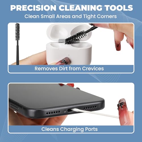 Upgraded for Airpod Cleaner Kit (81 PCS),Multi-Tool with Cleaning Pen,Putty&Swabs,Removes Earwax& Dust,Compatible with AirPods Pro1/2/3,Earbud,Headphones,Phone&Charging Port