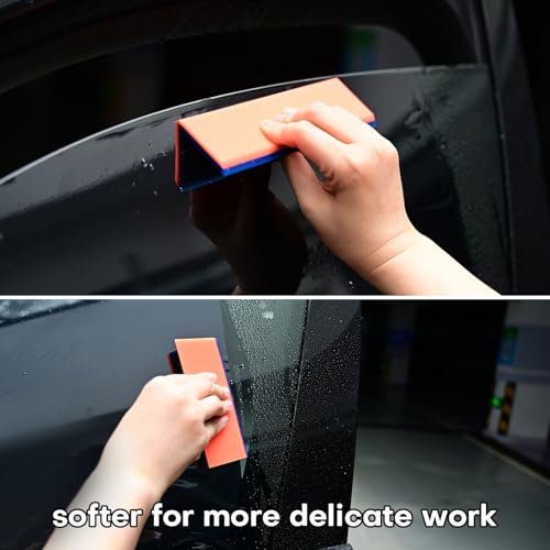 NEWISHTOOL 2 Pack Rubber Squeegee (5-Inch Replacement Blade, No Handle) | Window Tint Squeegee for Water Removal, Windshield Rear Back Glass Cleaning, PPF Installing and Window Film Application - size: 5-Inch Replacement Blade, No Handle