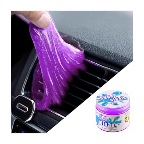 Cleaning Gel for Car, Universal Vehicle Interior Detailing Cleaning Putty Gel, Detail Cleaner Tools for Keyboard Vent PC Laptop Camera, Automotive Duster Remover Cleaner Accessories (Purple) - color: Purple