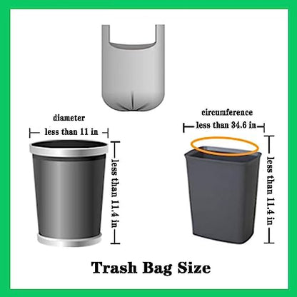 Small Black Trash Bags,100 Counts Thicken Value 4 Gallon Trash Bag,Small Garbage Bags with Handle for Home Office Kitchen Bathroom Trash Can
