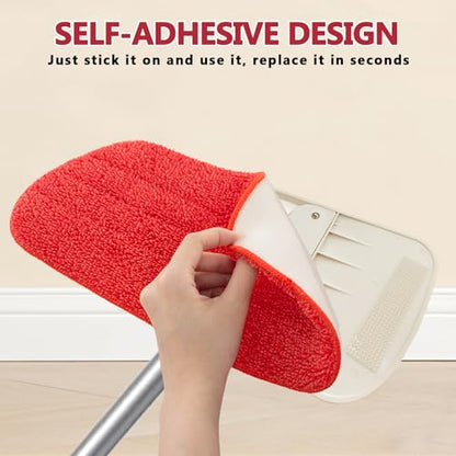 2 Pack Microfiber Reusable Mop Replacement Mop Refill Mop Pads Suitable for OXO Good Grips Spray Mop, Wet/Dry Mop Replacement Pads for Hard Floor Cleaning (Mop Not Included)