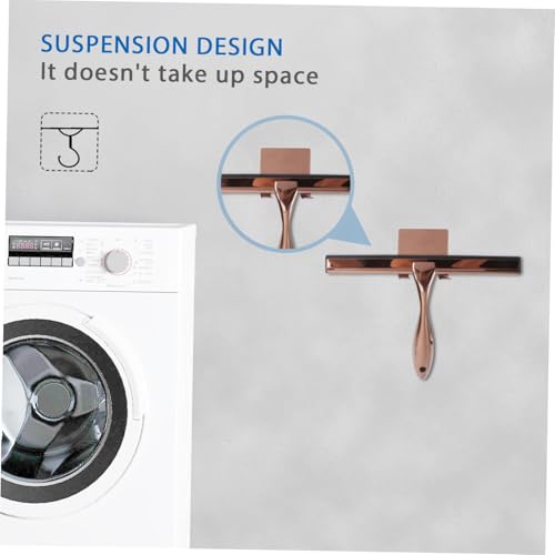 Didiseaon Stainless Steel Window Squeegee Squeegee Wiper for Shower Door Glass Cleaning Tool Short Handle Suitable for Bathroom