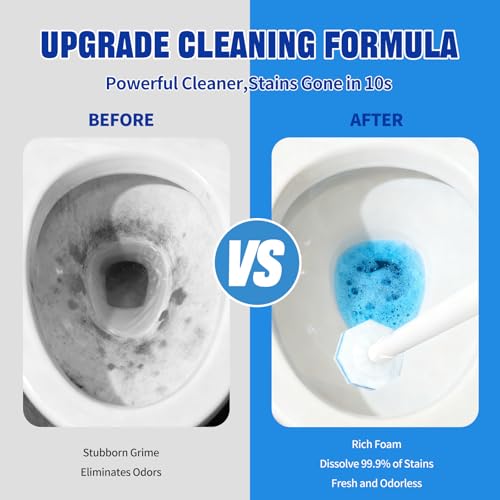 Disposable Toilet Brush and Holder Set, with 50 PCS Toilet Bowl Refills for Clorox, Wall Mounted Disposable T-oilet Bowl Kit, for Bathroom, Sink & Bathtub, Touchless T-oilet Cleaning System