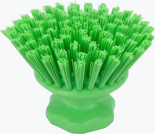 SPARTA 42395EC75 Plastic Scrubber Brush, Round Brush, Dish Scrub Brush With Color Coded For Cleaning, Kitchen, Bathroom, Bathtub, Dishes, Sink, 5 X 5 X 4 Inches, Lime