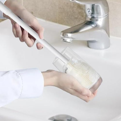 360° Flexible Silicone Bottle Brush with Long Handle, 2025 Deep Cleaning Brush for Narrow Neck Bottles, Water Bottles, Flasks (2)