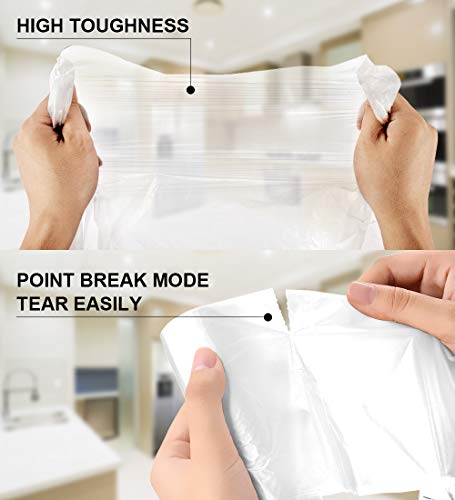 FORID 1.2 Gallon Garbage Bags, 220 Count, Small, Clear –Wastebasket Bin Liners for Bathroom, Bedroom, Office, Garbage Can - Durable & Thick Trash Bag - style: 1.2 Gal (220 Count)