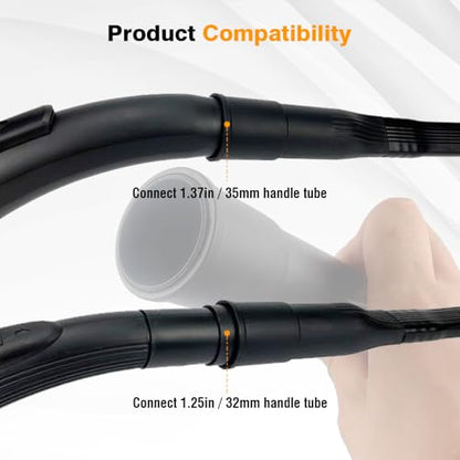 25" Long Flexible Crevice Tool Vacuum Cleaning Attachment For All 1-1/4 in or 1-3/8 inch Connector Hoses Helps Clean Dryer Lint and Spiders on Ceiling