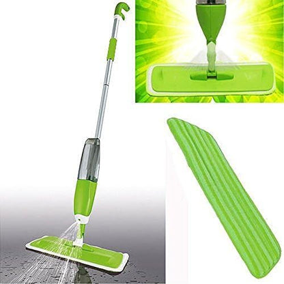 Washable Spray Floor Mop with Microfiber Pad and Refillable Bottle Suitable for Wooden, Vinyl, Marble and Tiles Floors
