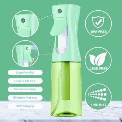 Spray Bottle For Hair,Continuous Spray Bottle, Empty Spray Bottles – Recycled Hair Misting Sprayer for Styling, Cleaning, Plants, Barbers (Green) - color: Green
