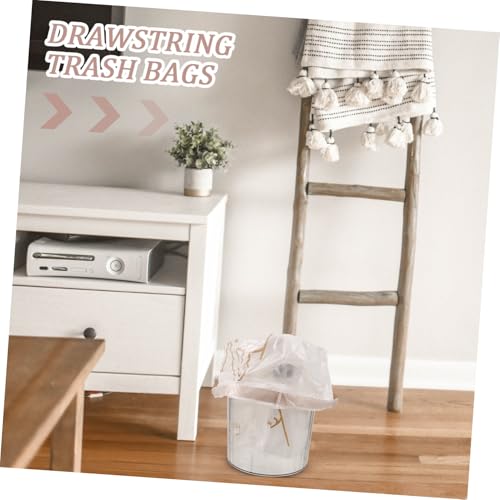 Mikinona 60Pcs Thickened Drawstring Trash Bags Large Capacity Garbage Bags Tear Resistant Handheld Pouches for Home Office Bedroom Kitchen Use