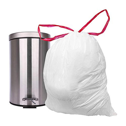 Reli. 2-4 Gallon Trash Bags Drawstring | 250 Count | 18"x 20" | Small Garbage Bags 4 Gallon - Drawstring Handles | White Trash Can Liners 2 Gal - 3Gal - 4Gal | Small Bin Liners, Office - size: 250 Count (Pack of 1)