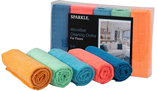 Microfiber Squeegee Mopping Towel Extra Large Miracle Cloth Streak Free Floor Cloth 20x30 House, Kitchen, Bathroom, Car Multi Colored, 5 Pack - color: Multicolor, size: 20"x30"