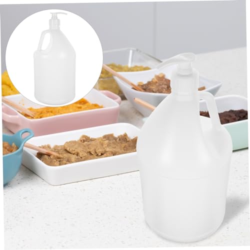 PartyKindom Large Capacity Plastic Bottle Pump Reusable Liquid Dispenser Laundry Detergent Bottle Empty Container