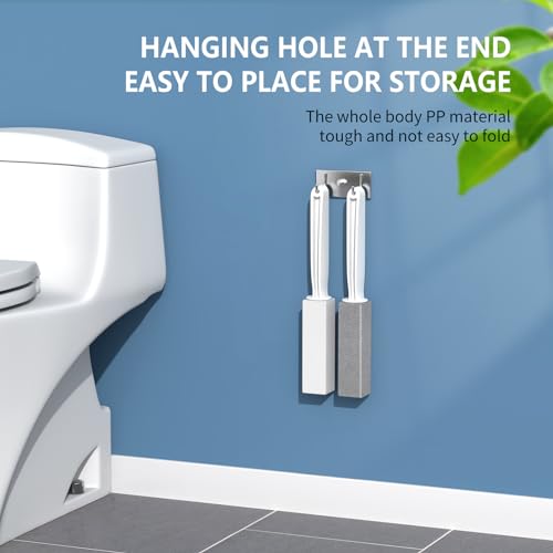 Laiyeoy Toilet Bowl Cleaner Pumice Stone -Hard Water Stain Remover, Powerfully Removes Toilet Bowl Rings，Rust &Lime，Ideal for Toilet Brush/BBQ Grills/Sink/Pool/Bathroom【2Pack】 (Extra Long Handle) - color: Extra Long Handle