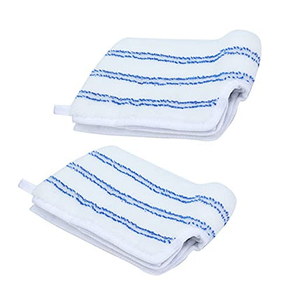 2 Pack Microfiber Mop Replacement Heads Compatible with O-Cedar Dual Action Flat Mop for Dry/Wet Use, Machine Washable Reusable Flip Mop Refills All Surface Cleaning(Blue White Stripe) - color: Blue & White Stripe Microfiber Mop Pads | Reusable, Machine-w