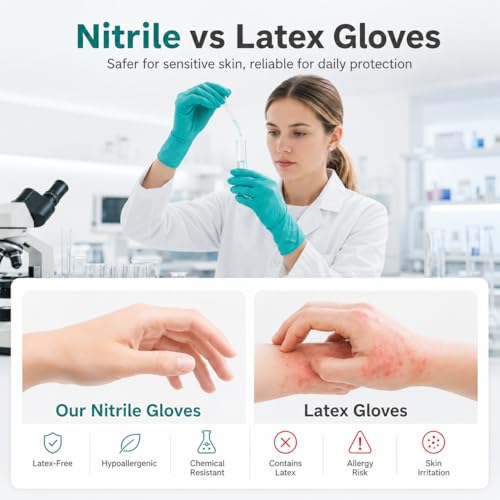 15 Mil Chemical Resistant Nitrile Gloves, Latex free Durable Cleaning Gloves, Resist Acid, Alkali, Solvent and Oil - color: 2 Pair-green, size: Small