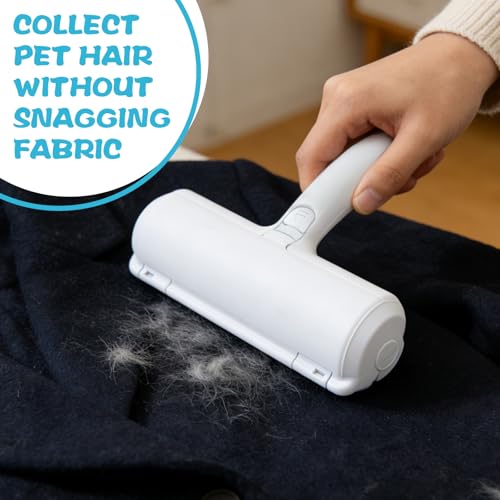 Roller Pet Hair Removal Tool, Portable Detachable Handle Reusable Lint Roller, Cat and Dog Hair Remover for Car, Furniture, Carpet