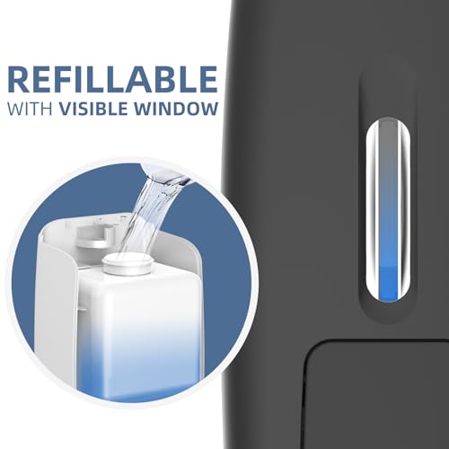 Soap Dispenser Wall Mount 28oz Commercial Hand Soap Dispenser for Bathroom Liquid Gel Hand Sanitizer Dispenser No Drilling Black - color: Black