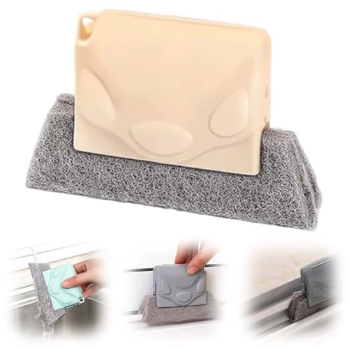 Magic Window Track Cleaner, 2025 Upgraded Window Groove Cleaning Brush Tools Set, Hand-held Window Track Cleaner Brushes Tools, Sliding Track Cleaner for Sliding Door, Sill, Tile Lines (Beige) - color: Beige