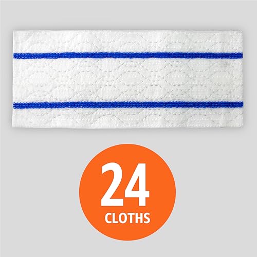 Amazon Basics Wet Mopping Cloth Refills, Multi-Surface Floor Cleaning, Fresh Scent, Low Streak, Disposable, 24 Count (Fits Swiffer Sweeper Mop Heads) - size: 24 Count (2 Packs of 12), style: Wet Mopping Cloth Refills