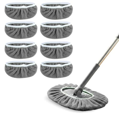 8 Pack Reusable Microfiber Mop Pads - Dry Sweeping Cloths & Wet Mopping Cloths - Washable Wet Pads Refill for Mopping Floors (Mop is not Included), Gray - color: Gray 8-pack