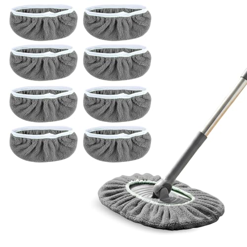 8 Pack Reusable Microfiber Mop Pads - Dry Sweeping Cloths & Wet Mopping Cloths - Washable Wet Pads Refill for Mopping Floors (Mop is not Included), Gray - color: Gray 8-pack