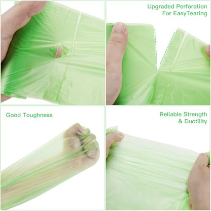 4 Gallon Small Biodegradable Trash Bags - Inwaysin 4 Rolls 100 Count Clear Green Garbage Bag Unscented Bulk Strong Thick Compostable Waste Basket Liners for Kitchen Office Car Pet - style: 4Gal-Green-100