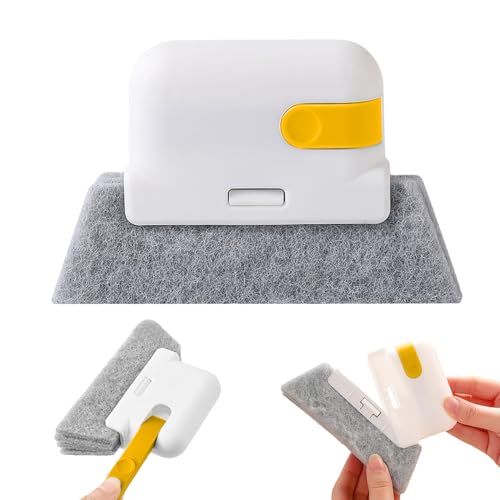 Window Track Cleaning Brush – Single Handheld Brush for Sliding Door, Window Sills, Small Gaps, and Crevices, Efficient Dirt and Water Stain Removal - color: 1yellow