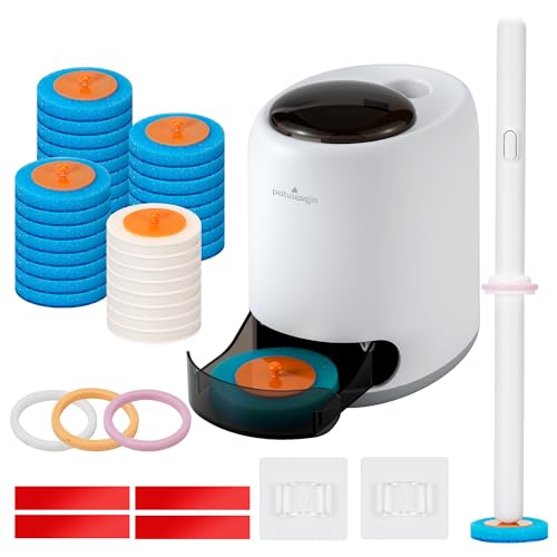 Disposable Toilet Cleaning System, Automatic Pop-Up Toilet Brush, Includes 32 Replacement Brush Heads, 3 Fragrant Tablet,360 deep Cleaning Toilet Brush (1+32) - color: 1-32 Replacement Heads