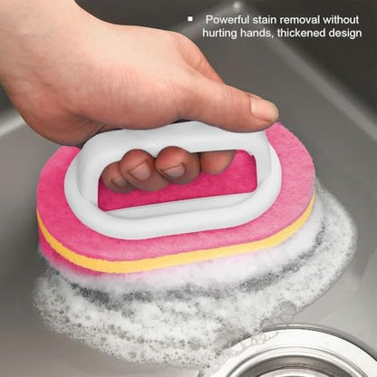 Cleaning Brush for Bathroom, Kitchen, Bathtub, Toilet, Multi-Surface Shower Cleaner & Toilet Brush Cleaner with Comfortable Handle(Red) - color: Red