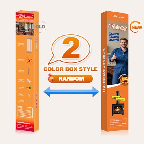 Bluesea Chimney Sweep Kit - Extends Up to 46 Feet, Includes 14 Flexible Rods and Strong Brush for Efficient Cleaning - size: 46 Feet