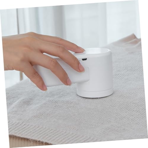 USB Rechargeable Fabric Shaver Sweater Pilling Remover Lint Trimmer Portable Electric Lint Eraser for Clothes Coats Pet Fur and Upholstery with Abs Material Battery Operated White