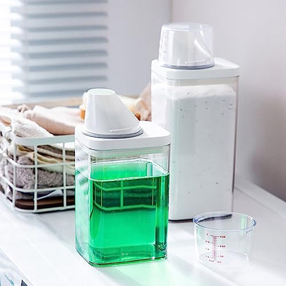Multi-Purpose Liquid Dispenser - Spill-Proof Silicone Seal for Fabric Softener, Dish Soap & Laundry Storage (S) - color: S