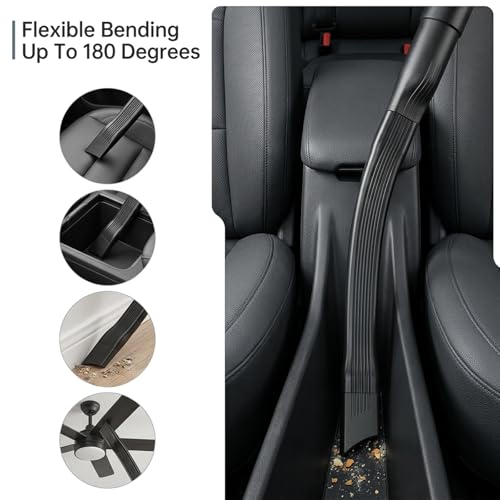 25" Crevice Tool Vacuum Attachment, Vacuum Crevice Tool for All Vacuums Cleaners Accepting 1 1/4"(32mm) 1 3/8"(35mm) Inner Diameter Attachments, Flexible Vacuums Hose