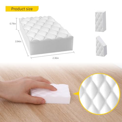 Magic Sponges Eraser,20 Pack Melamine Sponge in Bulk,2X Density,Long Lasting,Cleaning Sponge for Kitchen, Bathroom,Bathtub, Sink,Furniture, Wall Cleaner (White（20PCS）, 3.93x2.36x0.79in) - color: White（20pcs）, size: 3.93x2.36x0.79in