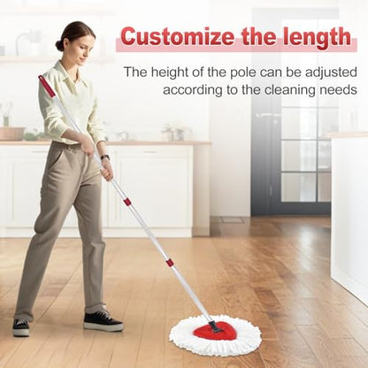 Mop Handle for Ocedar, Mop Handle for O Cedar, Spin Mop Replacement Handle for O Cedar, 4-Section Spin Mop Handles and Base for Ocedar, 30" to 58" Mop Stick Pole Handle and Base for Ocedar Spin Mop - size: Mop Handle with 1 Tank Base