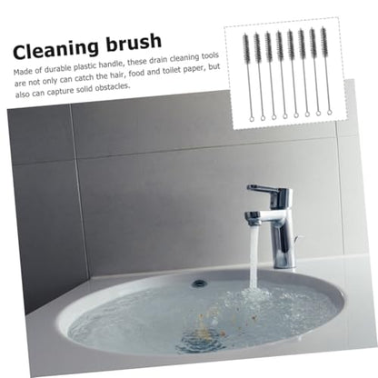 FOMIYES 10Pcs Stainless Steel Wire Tube Cleaning Brushes Heavy Duty Rust Remover with Long Handle for Sewer Drain Pipe Cleaning and Rust Removal Tools