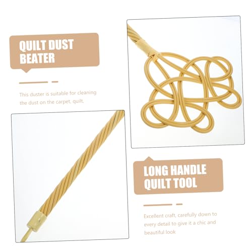 Healifty Quilt Beat Tool with Long Handle Soft PP Material Manual Duster for Carpets and Down Jackets Lightweight Portable Rug Paddle for Household Dust Removal and Cleaning