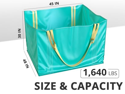 TidyFriend Dumpster Bag for Waste Management Hold up to 1650 lbs, Heavy Duty, Reusable & Foldable Yard Waste Container for Home Renovation & Yard Cleanup, Debris, Landscaping, Roofing Shingles - size: 1 Pack, style: 45 Inches Length