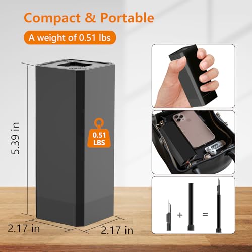 Cell Phone Cleaning Kit, iPhone Cleaning Kit for Charging Port Cleaner Keyboard Cleaning Kit for Airpods/Android/USB C/Earbuds/Laptop/iPad/Camera Lens with Stylus Pen (Black Brush Refill) - color: Black (with 10 Mini Brush)