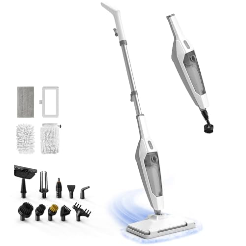 SENMO Steam Mop, 14-in-1 Detachable Steam Cleaner for Home and Floor, 1300W 228°F Deep Cleaning MultiPurpose Floor Steamer with 14 Attachments for Hardwood Floors, Tile, Grout, Furniture, Carpet, Wall
