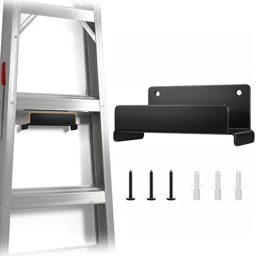 niffgaff Ladder Hooks for Garage Wall, 1 Pack Heavy Duty Wall Mount Storage Hanger for Ladders, Chairs & Patio Furniture, Fits Step & Extension Ladders, Garage Organization - size: 1 Pack