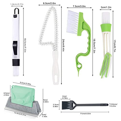 8pcs Handheld Groove Gap Cleaning Tools Door Window Track Cleaning Tools Groove Corner Crevice for Sliding Door Tile Lines Shutter Car Vents Air Conditioner Keyboard