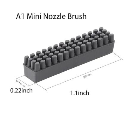 6Pcs A1 Mini Nozzle Brush, A1 Mini Wiper Silicone Brush Nozzle Cleaning Brush Compatible for Bambu Lab A1 Mini 3D Printer Heatbed Nozzle Wiper Cleaning Tool, (Only for A1 Mini) - style: A1 Mini Nozzle Brush